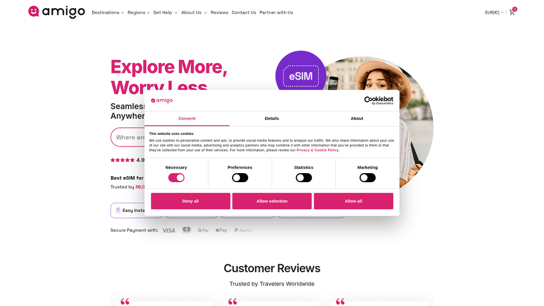AmigoSIM website