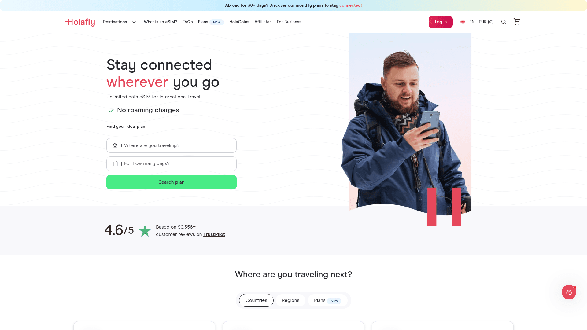 Holafly website screenshot