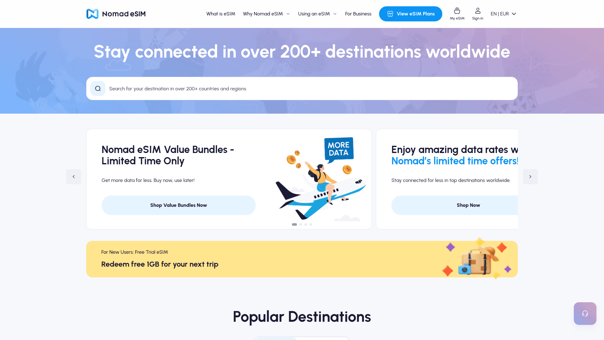 Nomad website screenshot