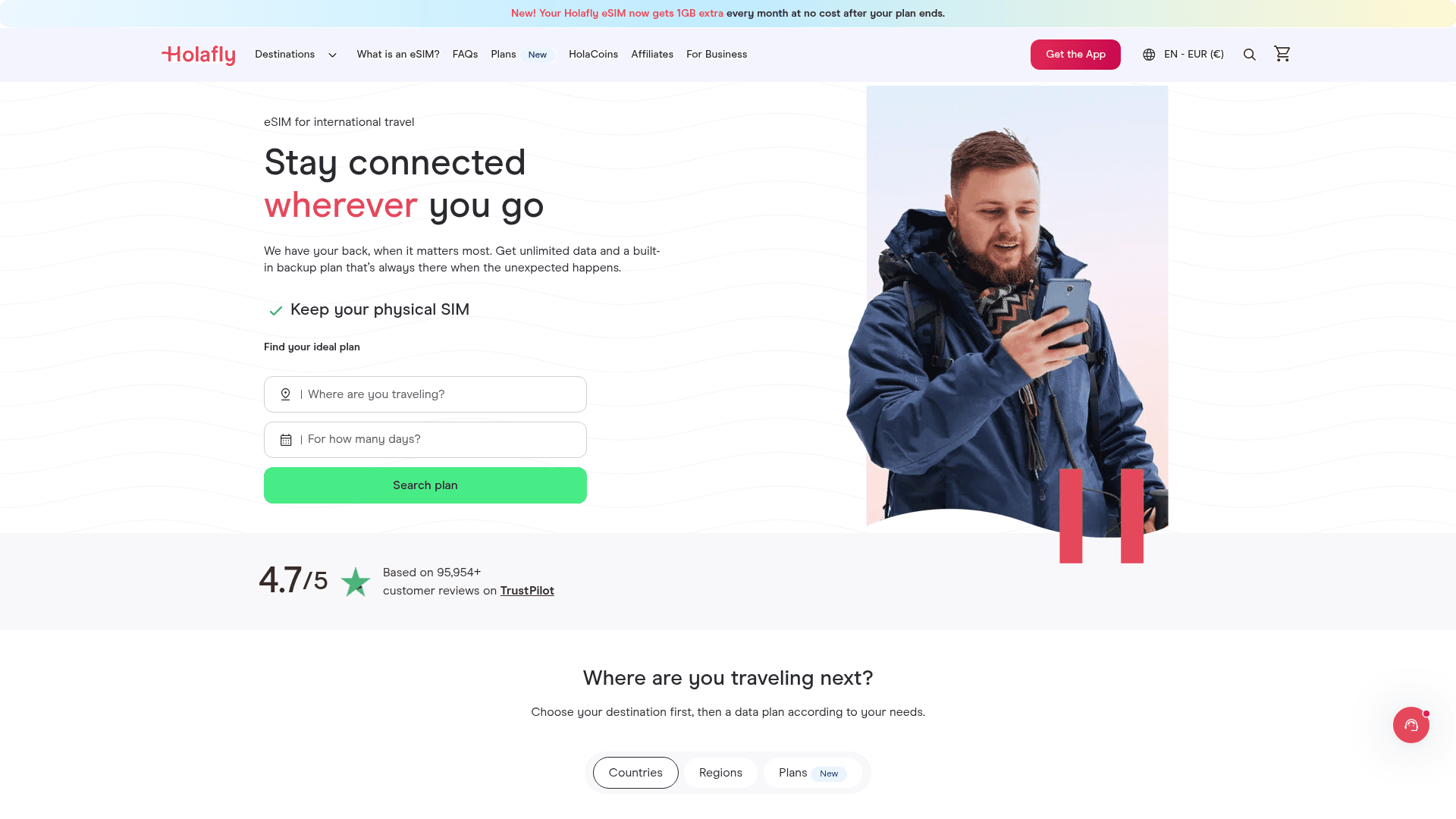 Holafly website screenshot