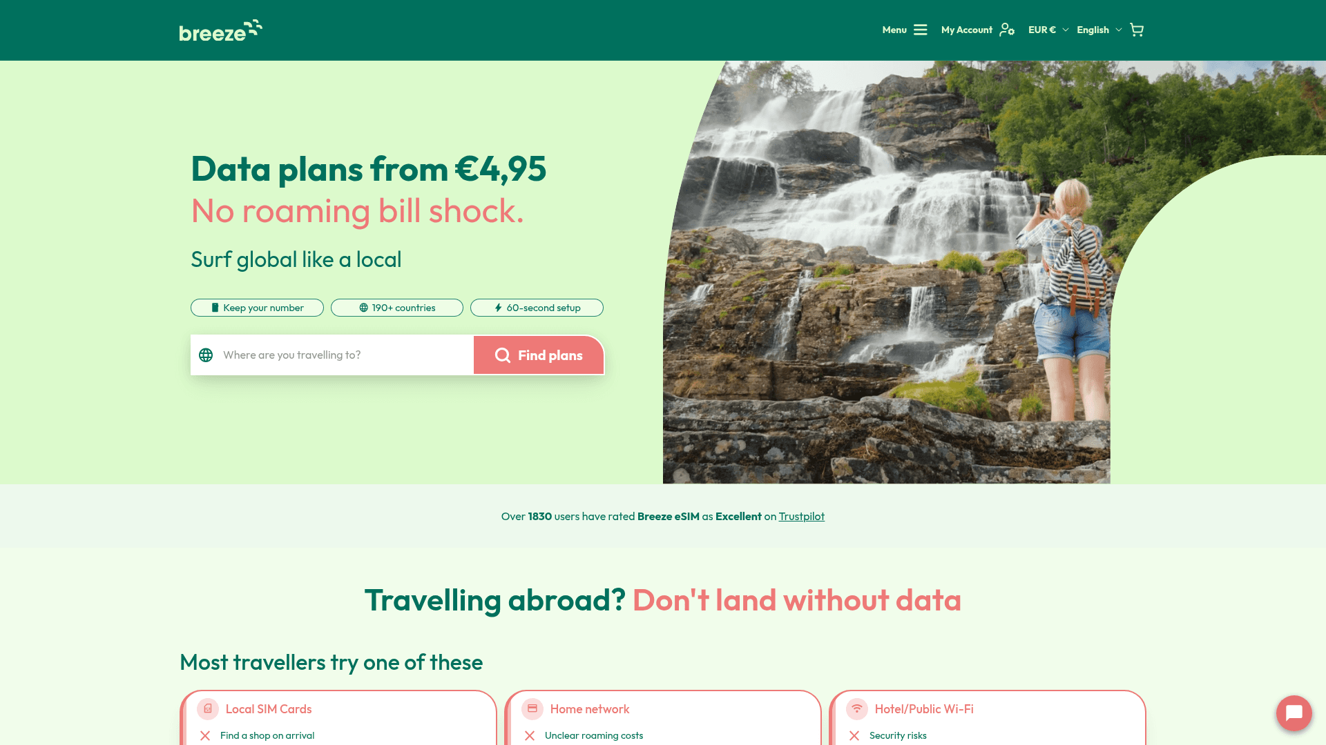 Breeze website screenshot