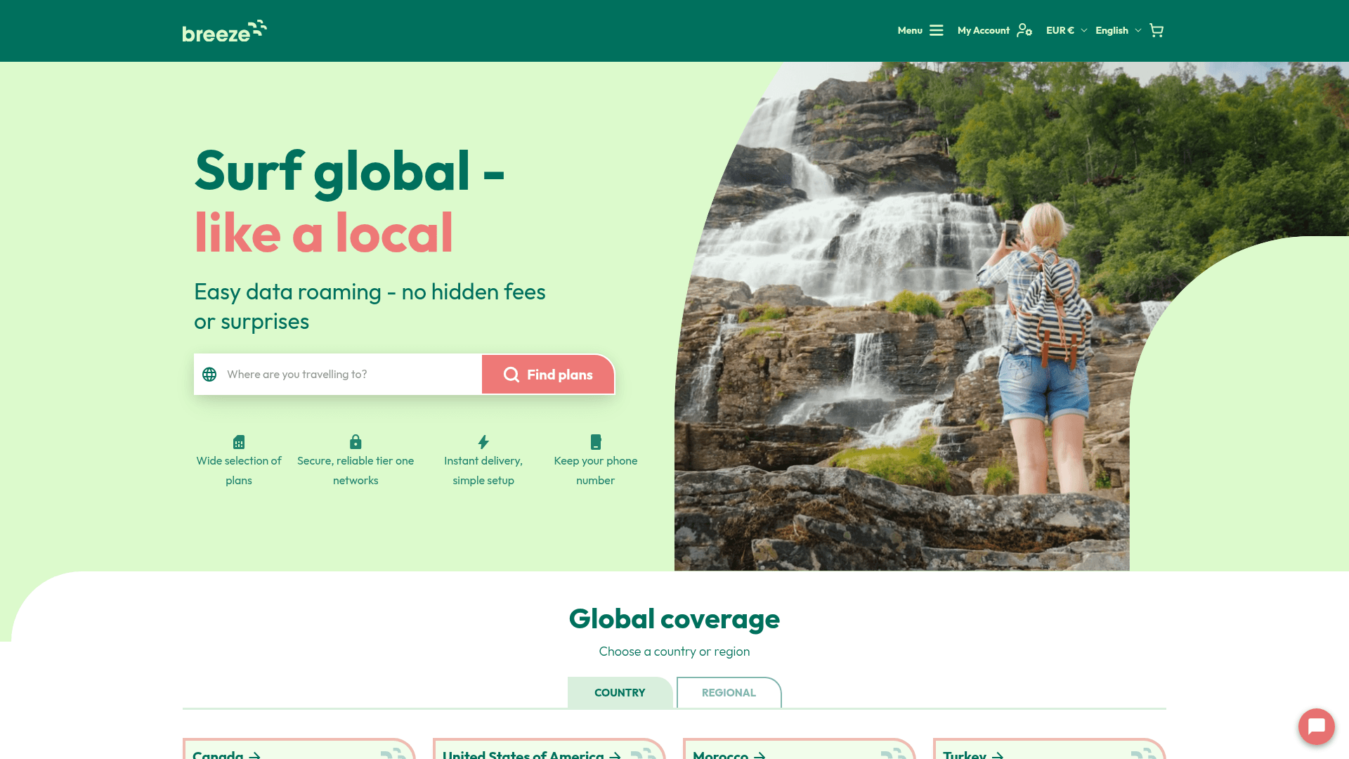 Breeze website screenshot