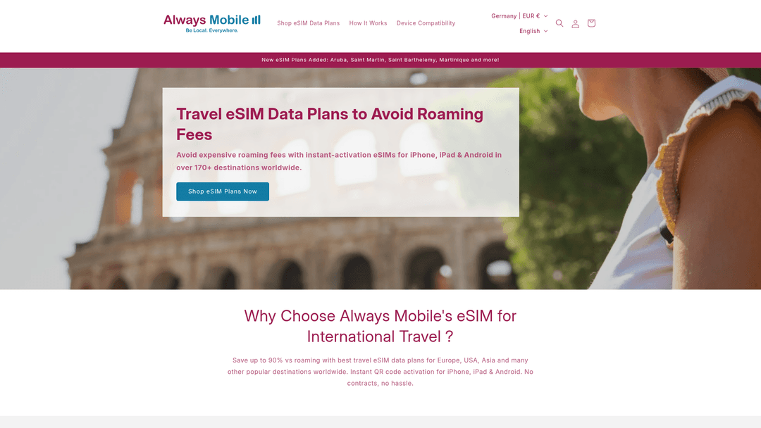 Always Mobile website