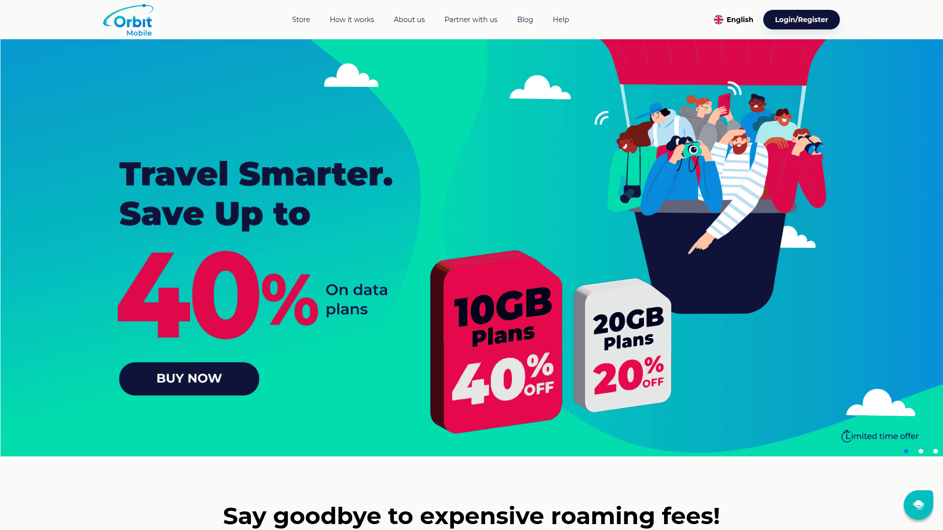 Orbit Mobile website screenshot