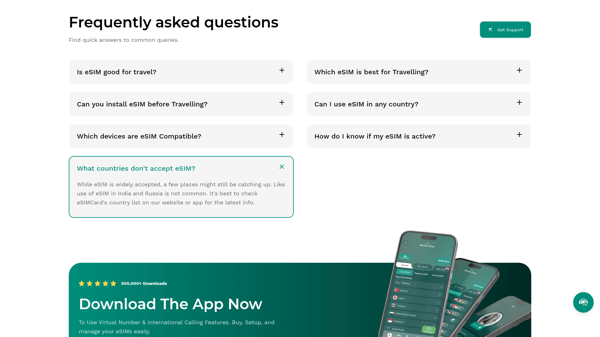 eSimCard website screenshot