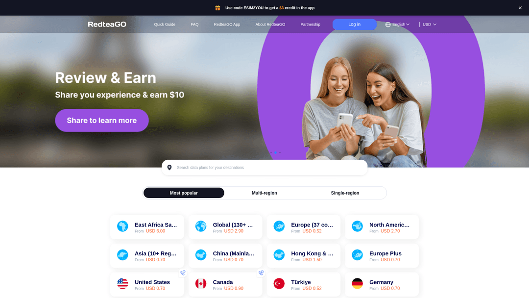RedteaGo website