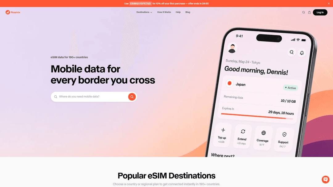 Site web Roamix