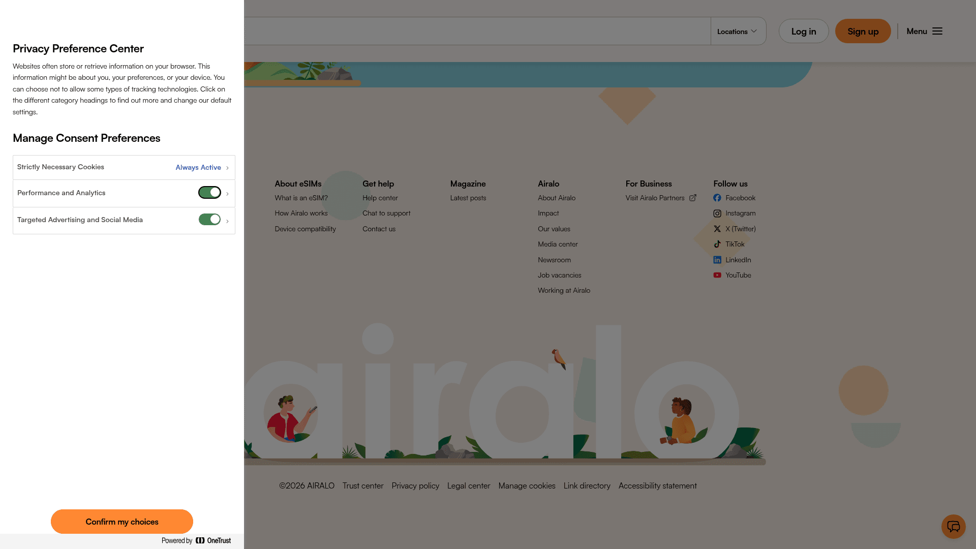 Airalo website screenshot