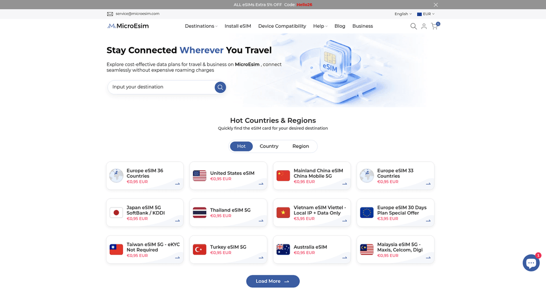 MicroESIM website