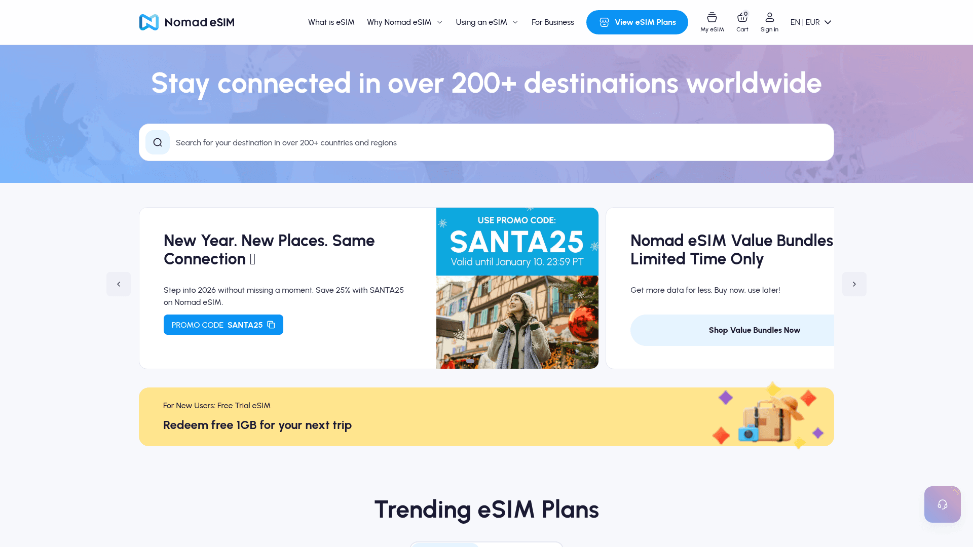 Nomad website screenshot