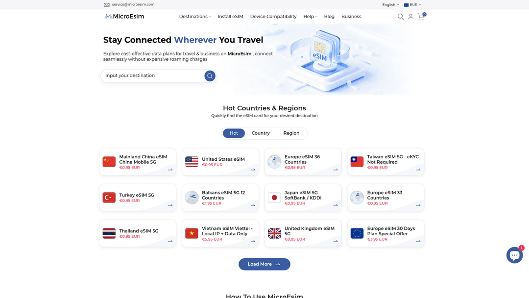 MicroESIM website