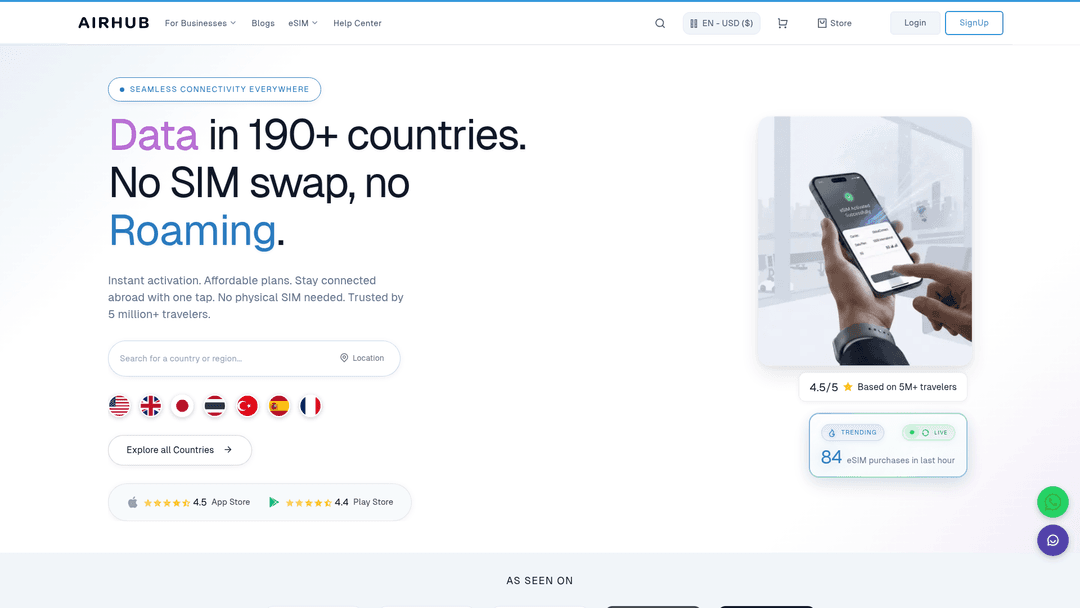 AirHub website