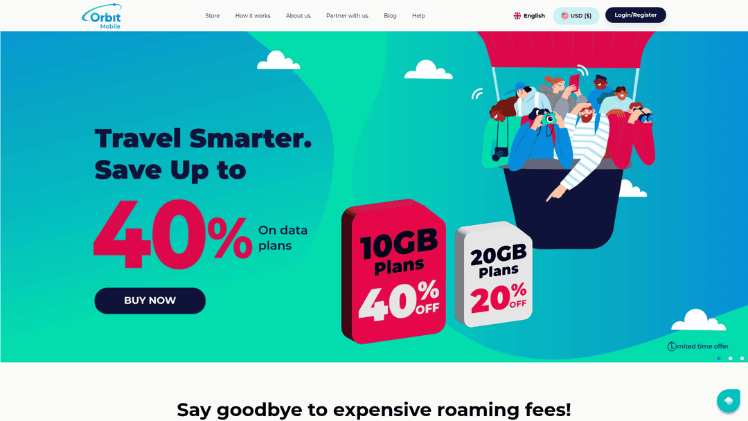 Site web Orbit Mobile