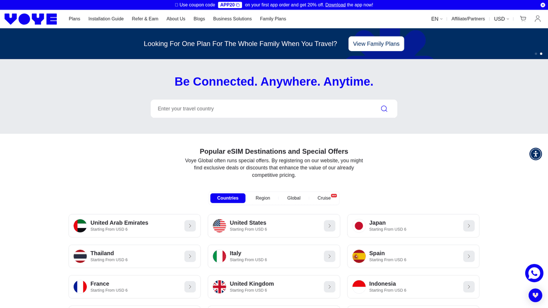 VoyeGlobal website