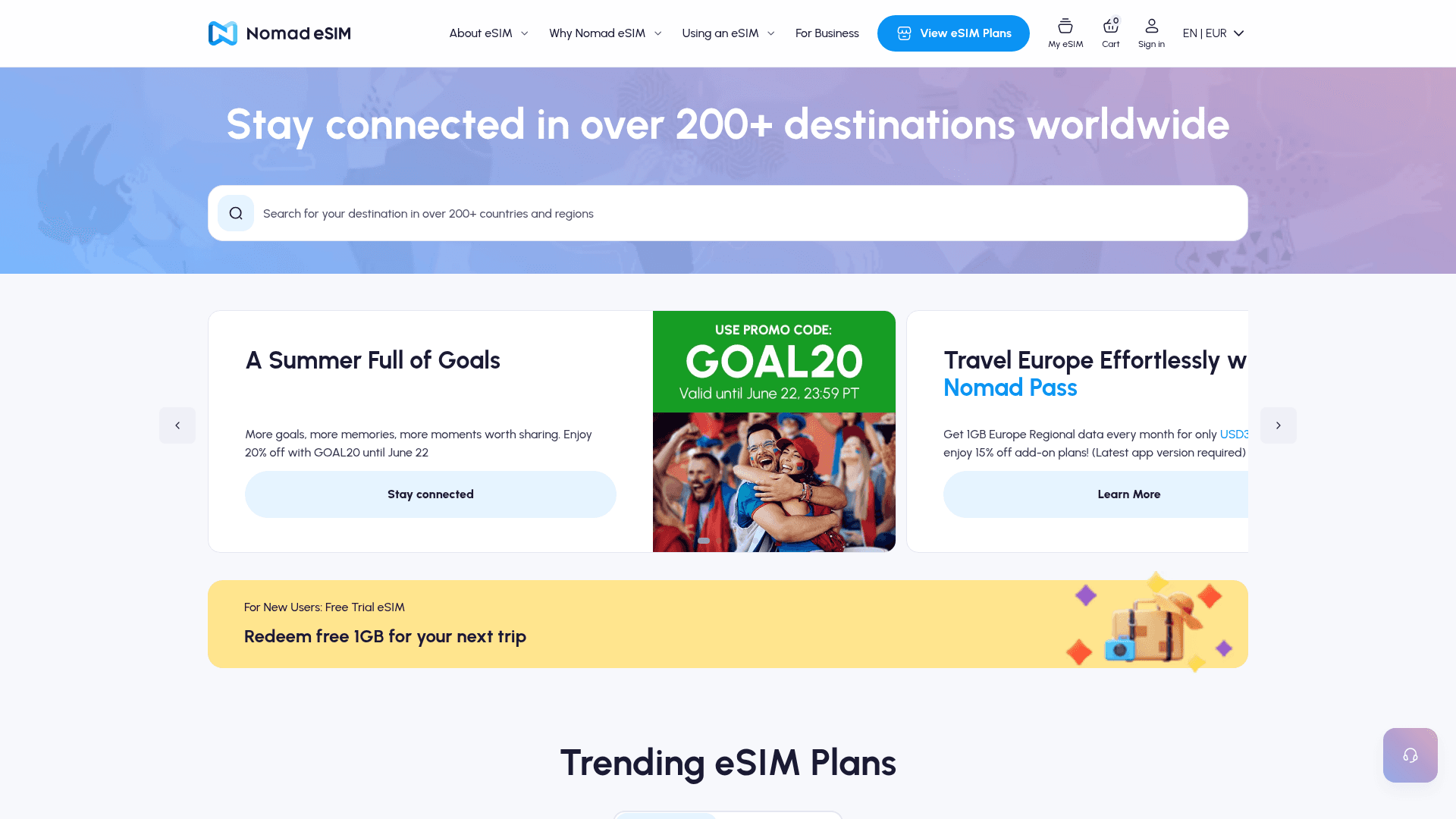 Nomad website screenshot