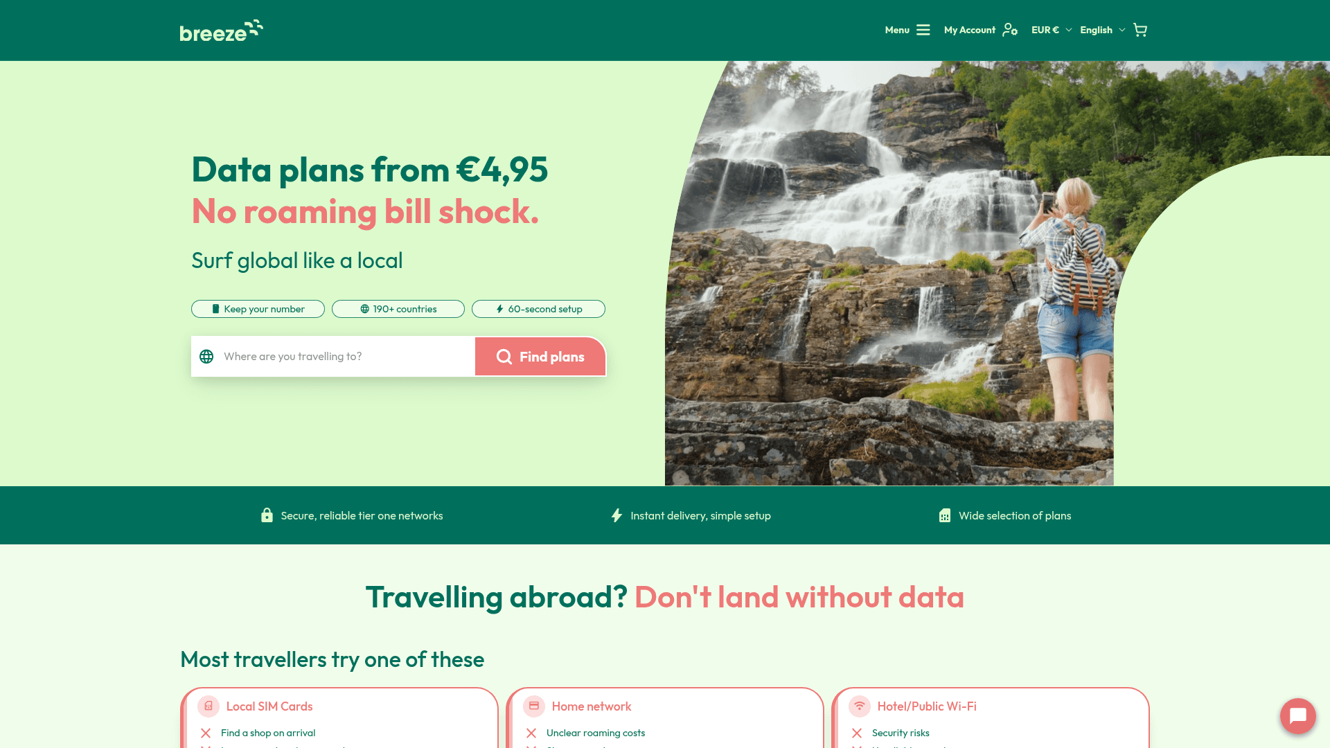 Breeze website screenshot