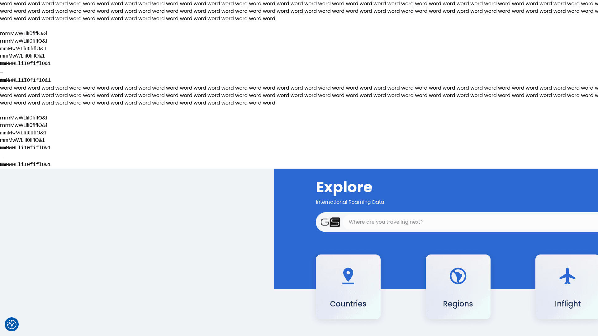 Screenshot of the GigSky homepage