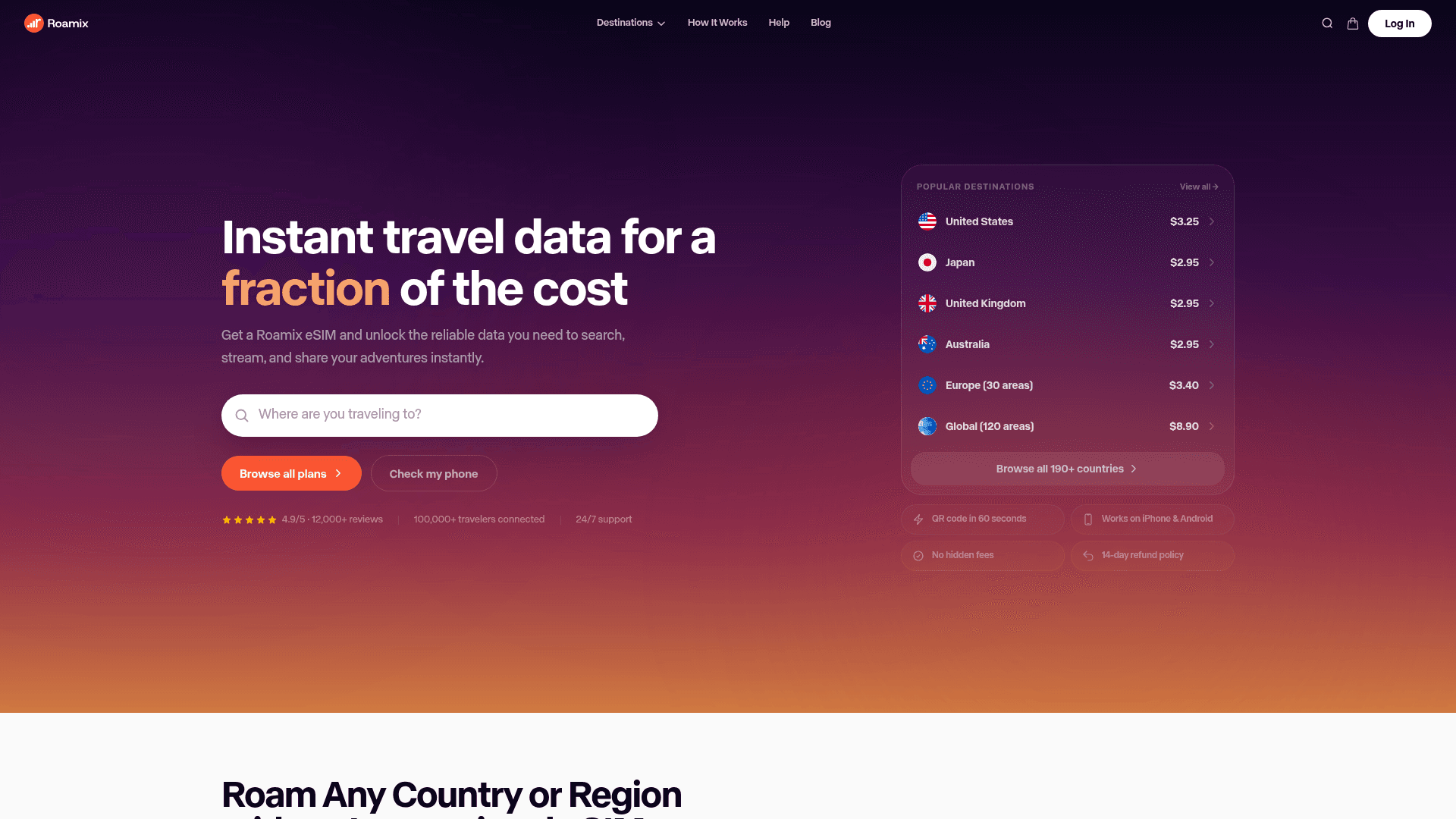 Roamix website screenshot