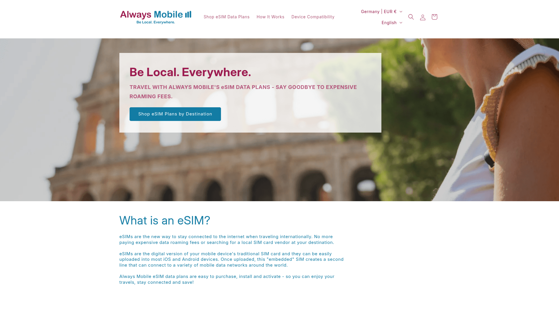 Always Mobile website screenshot