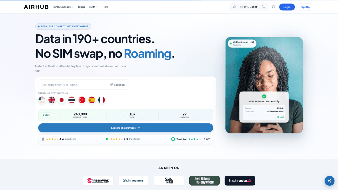 AirHub website