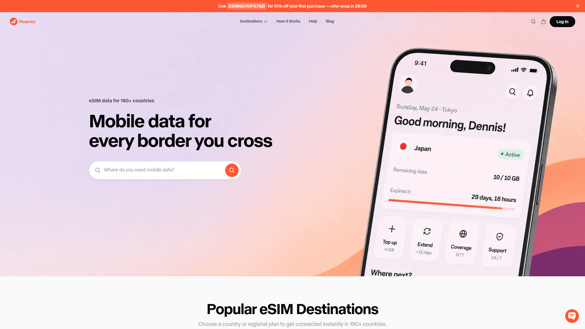 Roamix website screenshot