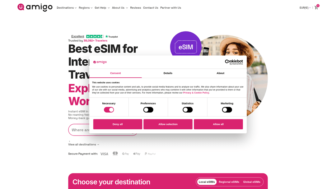 Site web AmigoSIM