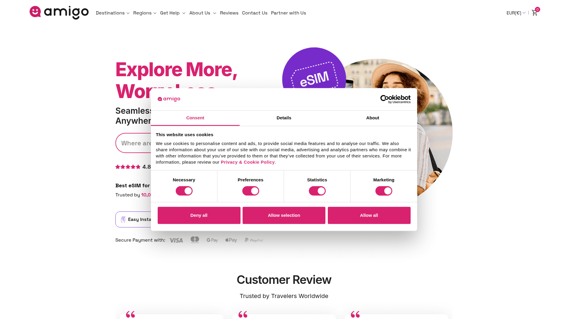 amigosim website screenshot
