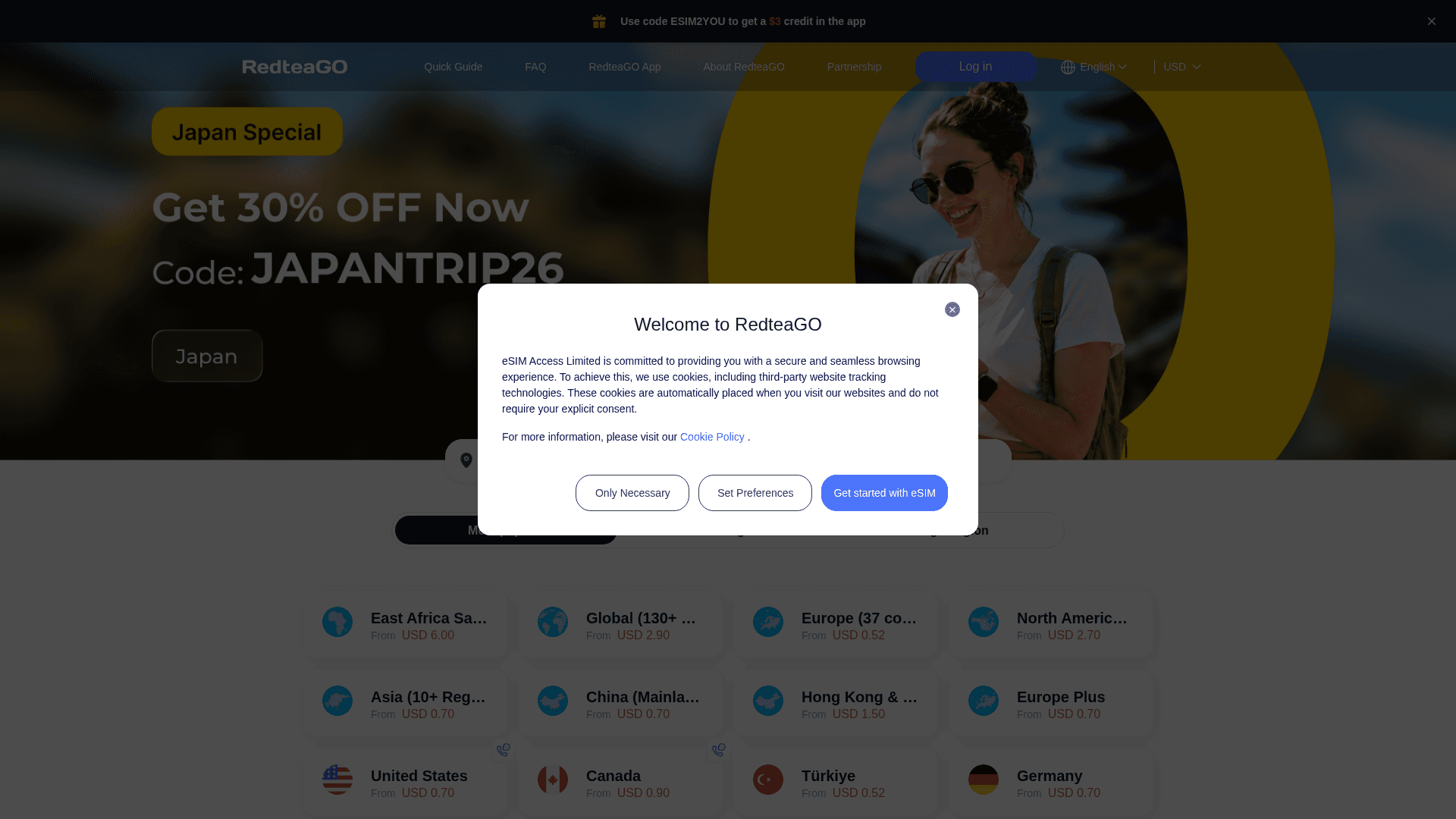 RedteaGo website screenshot