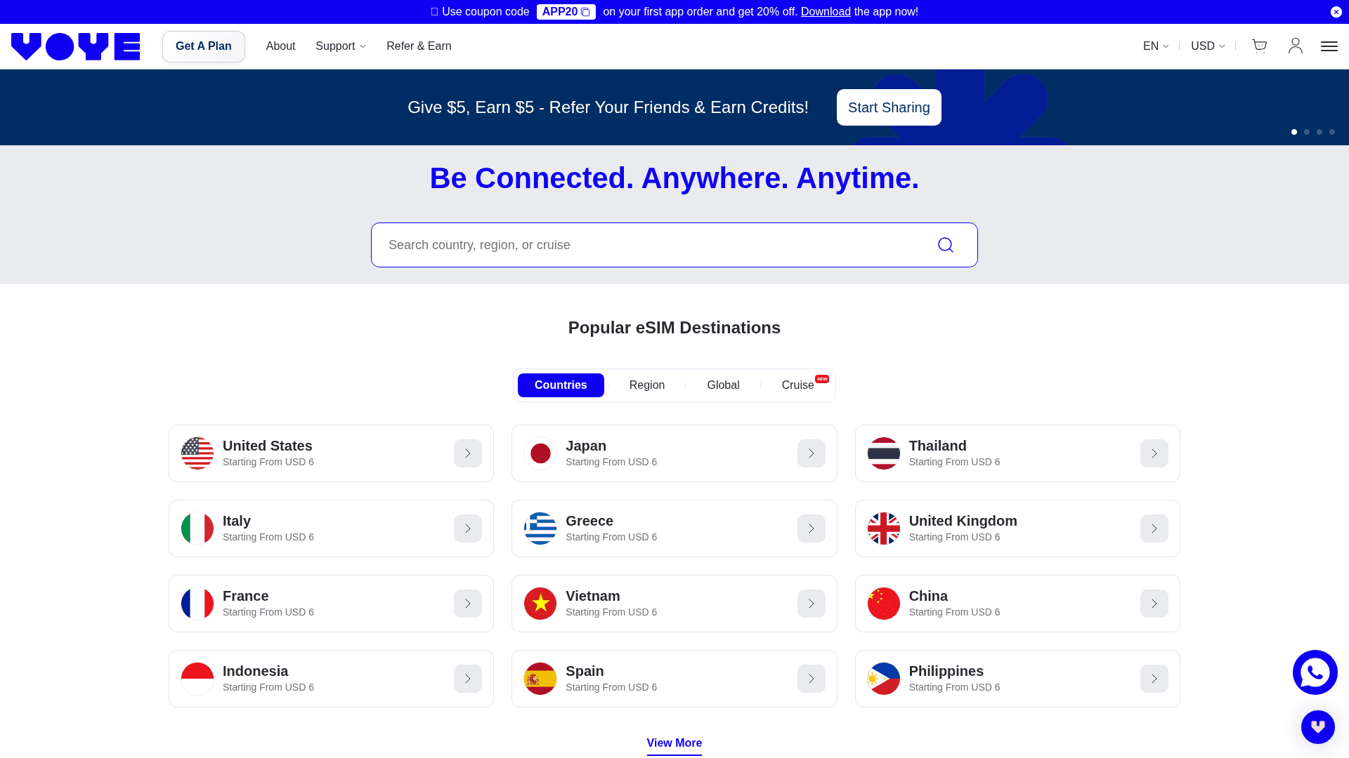 VoyeGlobal website screenshot