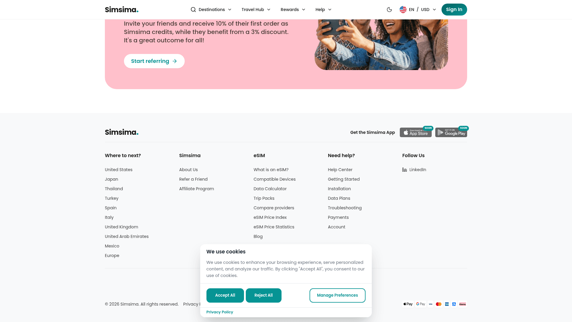 Simsima website screenshot