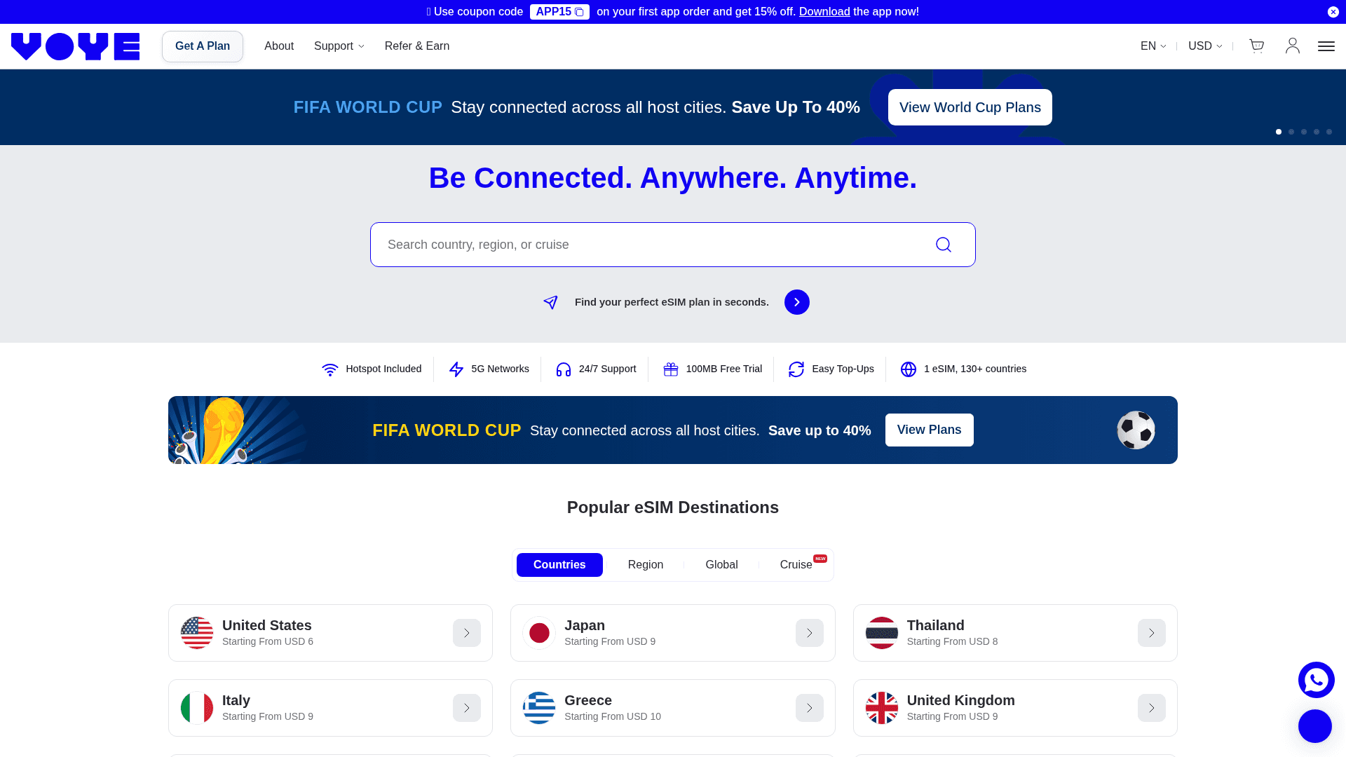 VoyeGlobal website screenshot