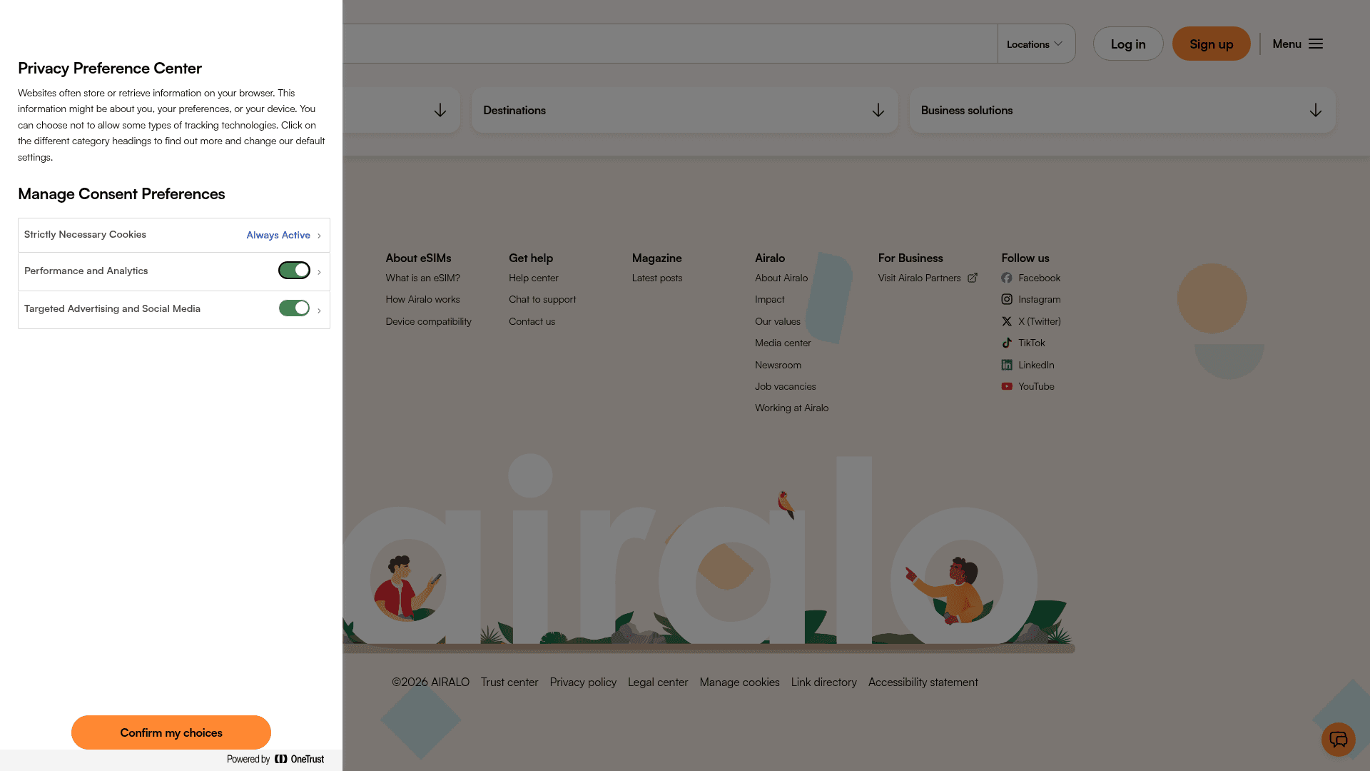 Airalo website screenshot