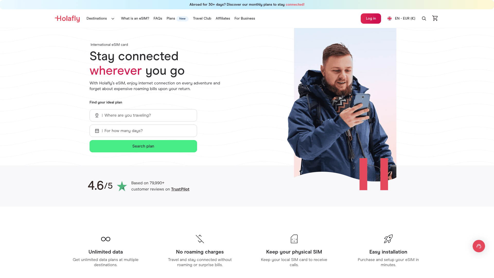 Holafly website screenshot