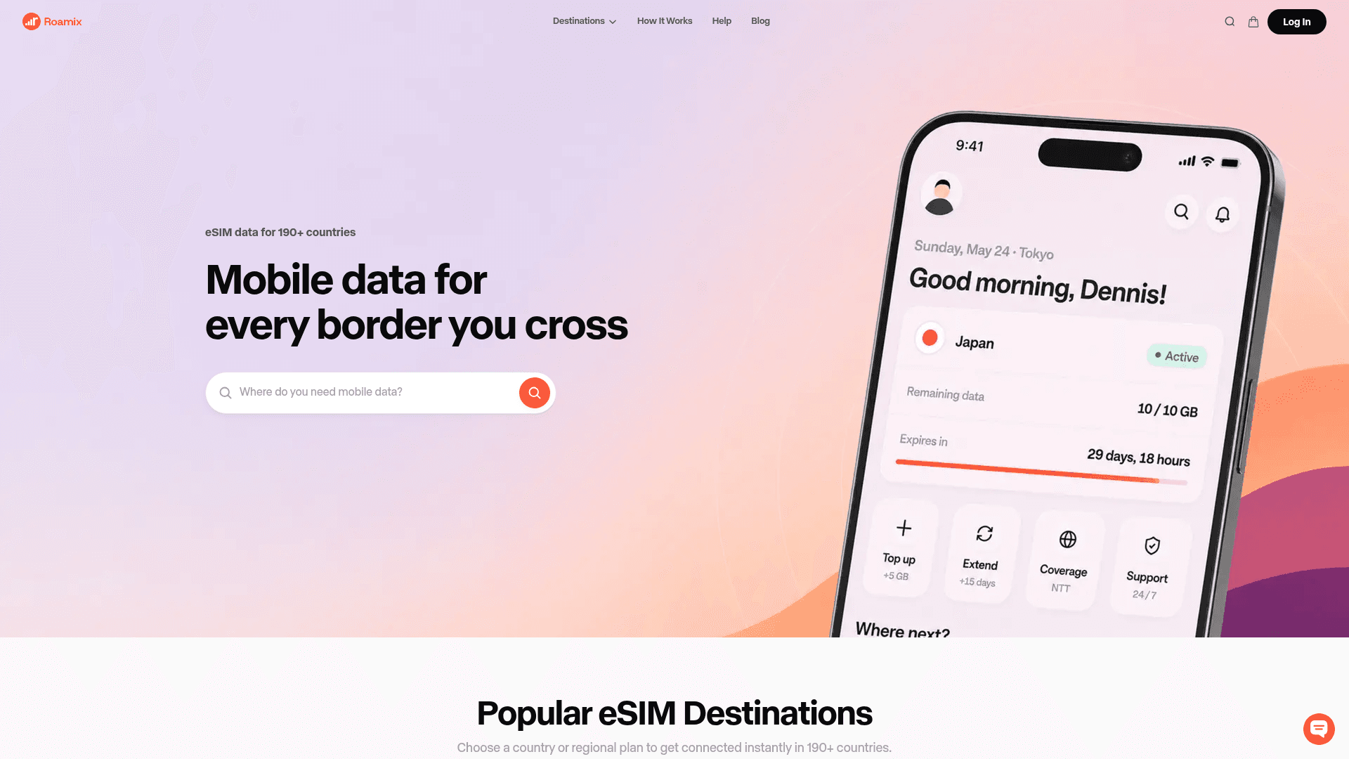 Roamix website screenshot