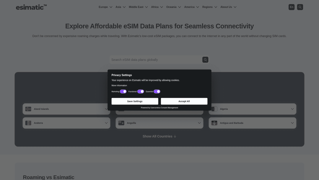 Esimatic website