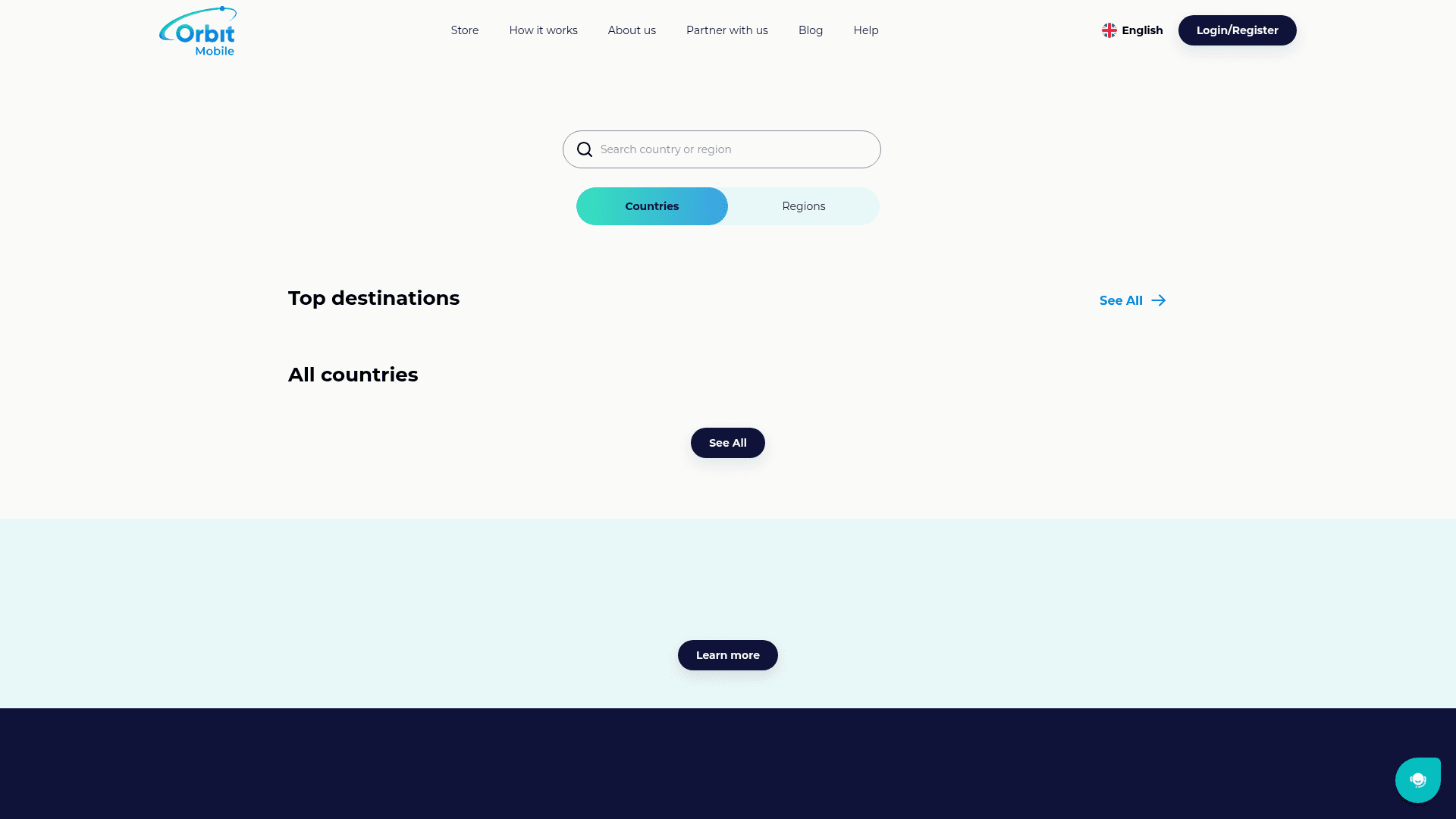 Orbit Mobile website screenshot