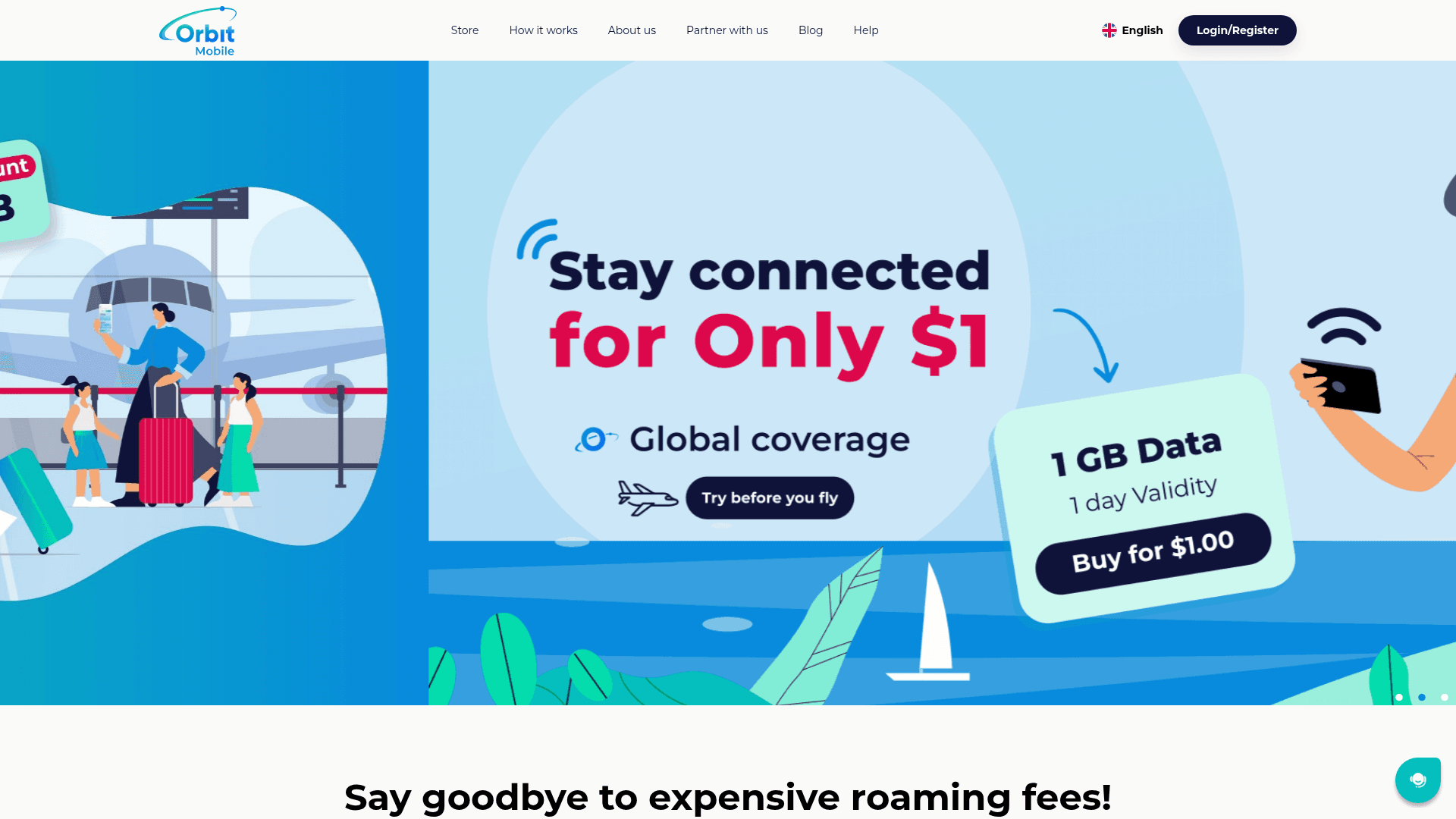 Orbit Mobile website screenshot