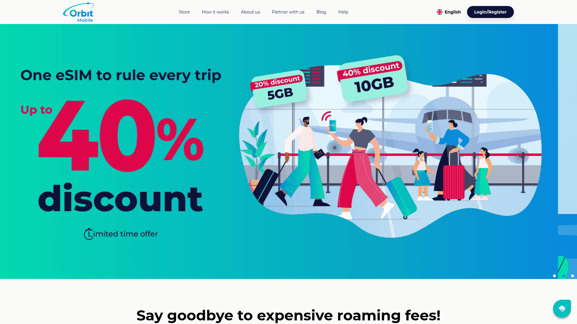 Orbit Mobile website screenshot