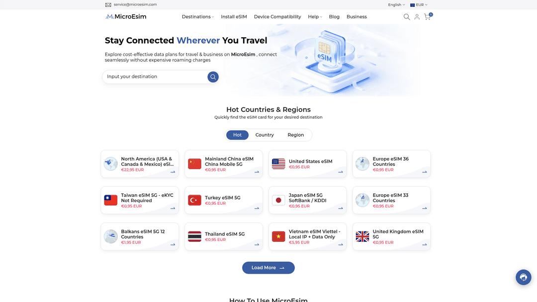 MicroESIM website